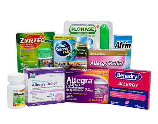 CMS approved allergy and over the counter product categories