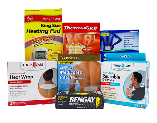 Hot and cold therapy heat wraps and pain relief patches